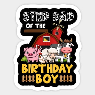 Cow Step Dad Birthday Family Matching Mothers Day Boy Girls Farm Sticker